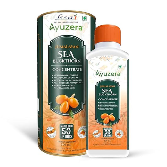 Ayuzera Himalayan Sea Buckthorn Pulp (Juice) Concentrate 300ml ( With 99.9% Pure Sea buckthorn Pulp)