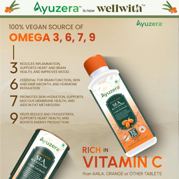 Ayuzera Himalayan Sea Buckthorn Pulp (Juice) Concentrate 300ml ( With 99.9% Pure Sea buckthorn Pulp)
