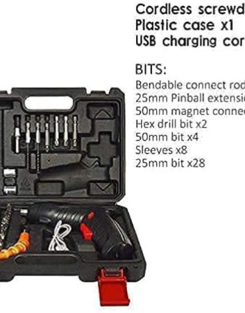 Metal Electric Screwdriver with 47 pcs Screwdriver Bit Set