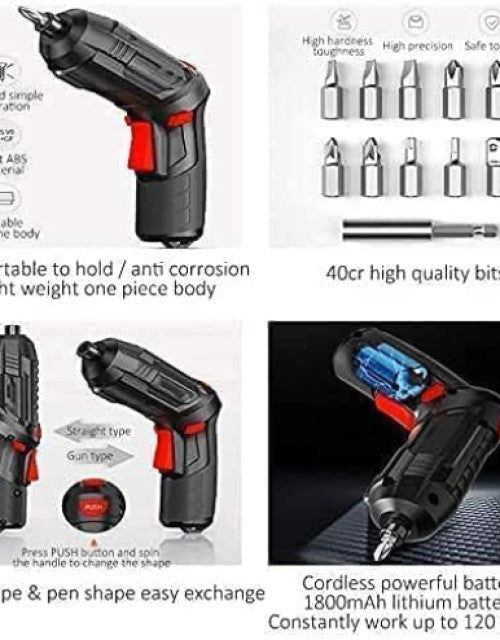 Metal Electric Screwdriver with 47 pcs Screwdriver Bit Set