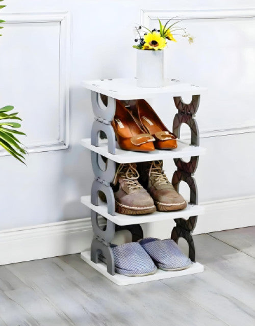 Multi-Purpose Stackable Shoe Rack Adjustable Slots